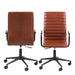 Winslow Swivel Desk Chair With Adjustable Height Function in Vintage Brandy