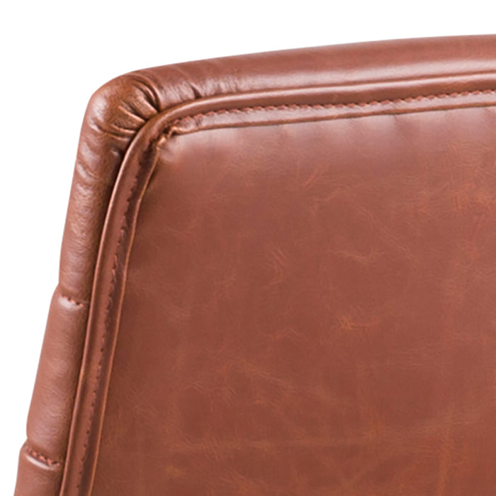 Winslow Swivel Desk Chair With Adjustable Height Function in Vintage Brandy