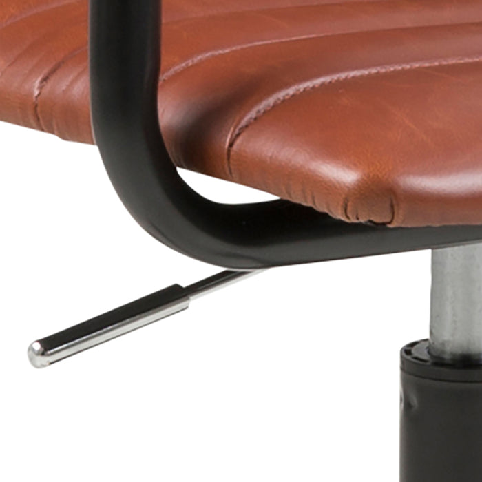 Winslow Swivel Desk Chair With Adjustable Height Function in Vintage Brandy
