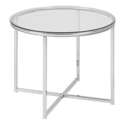 Cross Round Metal Side Table