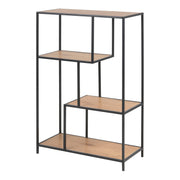 Seaford Metal Asymmetrical Bookcase with 3 Shelves