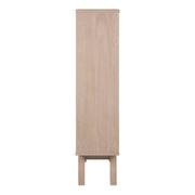 A-Line Display Cabinet with 2 Drawers and 2 Shelves in White Oak