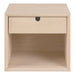 Century 1 Drawer Wall Mounted Bedside Table in White Oak