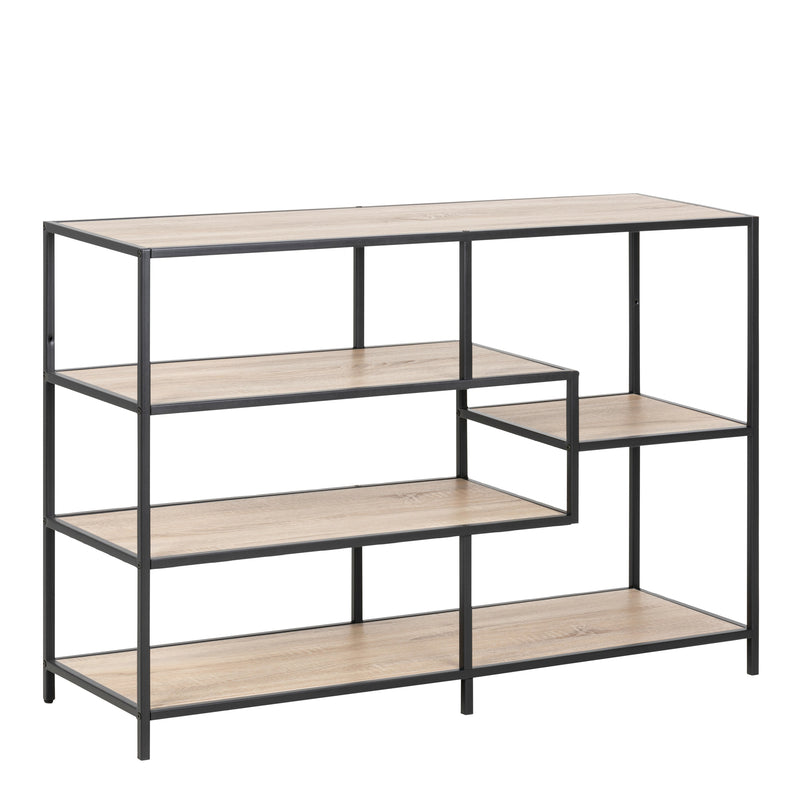 Seaford Wide Metal Bookcase with 4 Shelves