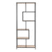 Seaford Tall Black Metal Bookcase with 5 Sonoma Oak Shelves
