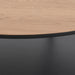 Goldington Round Coffee Table with Oak Top & Black Legs