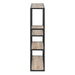 Seaford Black Metal Wall Shelf with 3 Additional Sonoma Oak Shelves