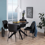 I_Duncan Round Coffee Table in Black 105x75cm