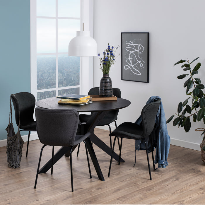 I_Duncan Round Coffee Table in Black 105x75cm
