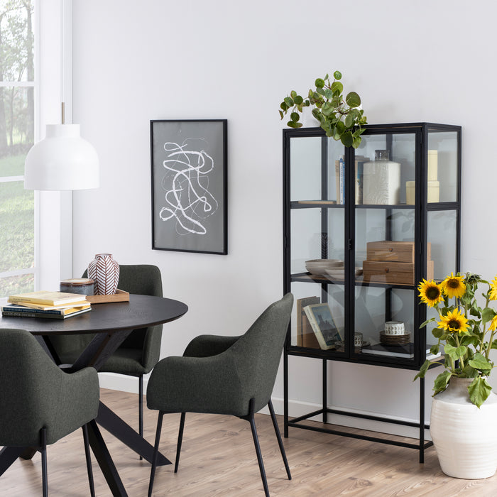 I_Duncan Round Coffee Table in Black 105x75cm