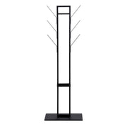 Vinson coat hanger, frame and base matt black powder coated steel, 56x28x165 cm