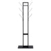 Vinson coat hanger, frame and base matt black powder coated steel, 56x28x165 cm