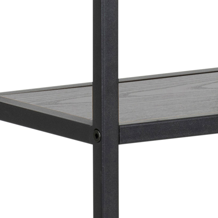 Seaford Black Metal Wall Shelf with 3 Additional Black Shelves
