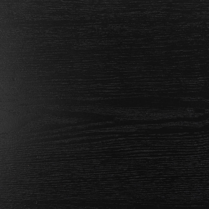 Seaford Wide Black Metal Bookcase with 4 Black Oak Shelves