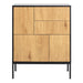 Seaford 3 Door 2 Drawer Sideboard in Black & Oak