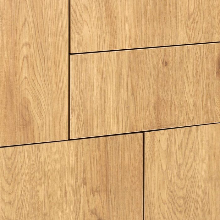 Seaford 3 Door 2 Drawer Sideboard in Black & Oak