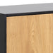 Seaford 1 Door 3 Drawer Small Sideboard in Black & Oak