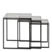 Katrine Nest of Tables with Smoked Glass Top Set of 3