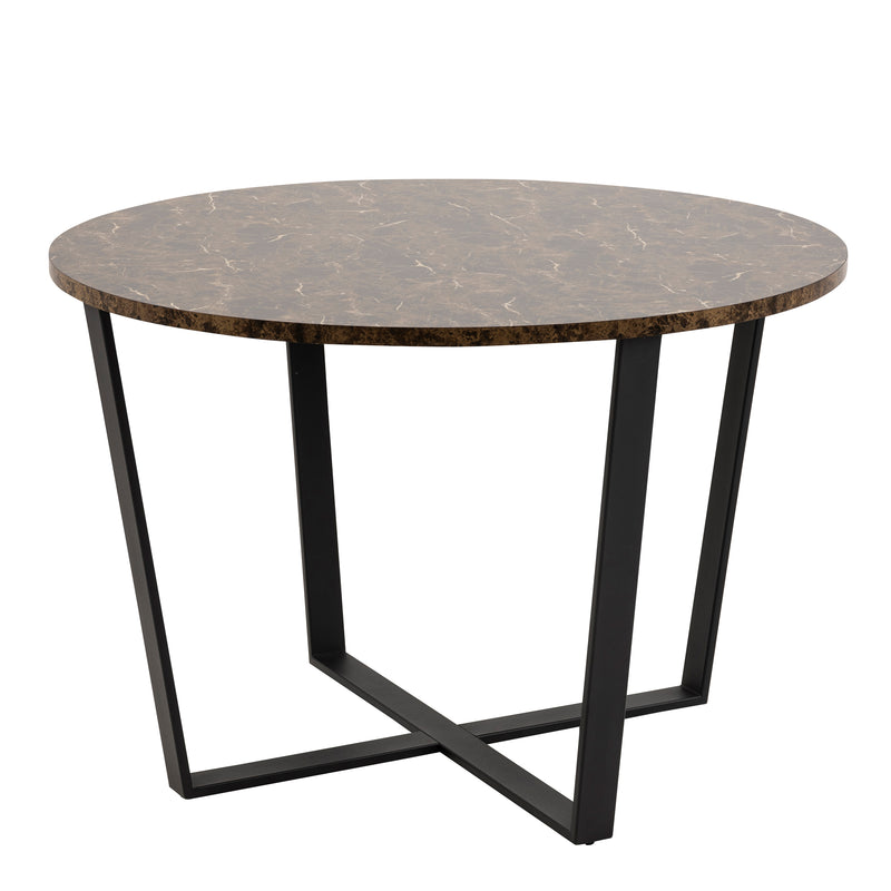 Amble Round Dining Table with Melamine Top and Legs