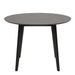 Roxby Round Dining Table in Black 105x76cm Included 4 Roxby Dining Chairs in Black