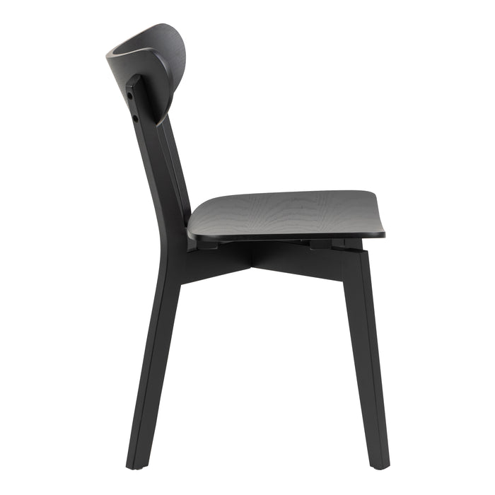 Roxby Round Dining Table in Black 105x76cm Included 4 Roxby Dining Chairs in Black