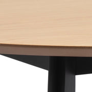 Roxby Round Dining Table in Oak & Black Included 4 Roxby Dining Chairs in Black and Oak