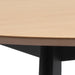 Roxby Round Dining Table in Oak & Black Included 4 Roxby Dining Chairs in Black and Oak