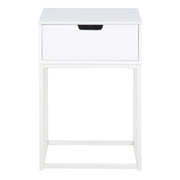 Mitra 1 Drawer Bedside Table in White