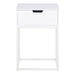 Mitra 1 Drawer Bedside Table in White