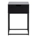 Mitra 1 Drawer Bedside Table in Black