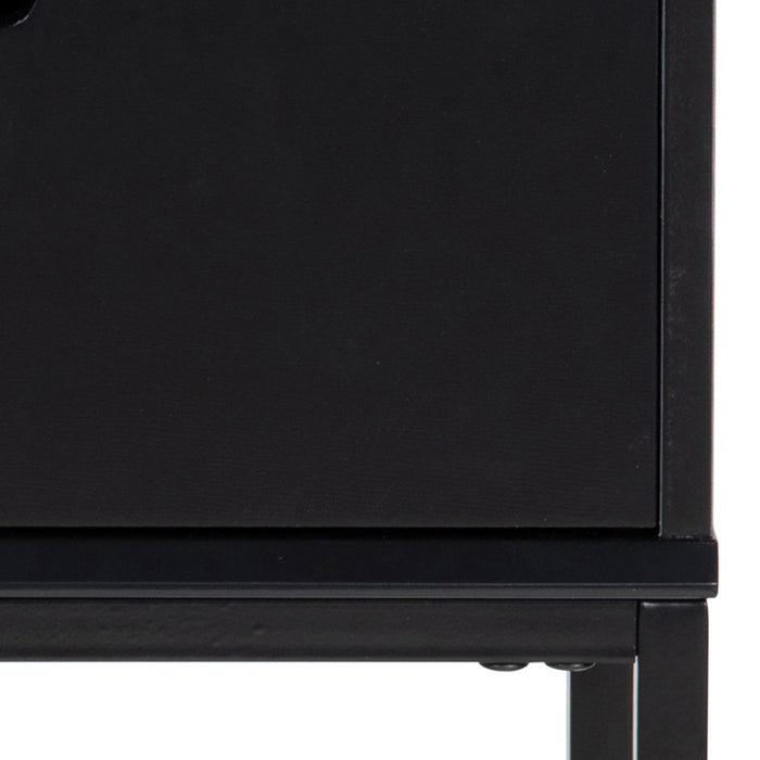 Mitra 1 Drawer Bedside Table in Black