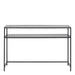 Seaford Black Metal Console Table with Black Top