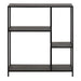 Newcastle Asymmetrical Bookcase with 3 Shelves in Matt Black