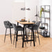 Seaford Black Metal Large Asymmetrical Bookcase with 5 Black Shelves 