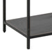 Seaford Black Metal Large Asymmetrical Bookcase with 5 Black Shelves 