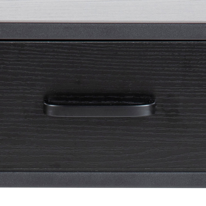 Seaford Bedside Table with 1 Drawer in Black