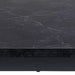 Amble Dining Table with Black Marble Melamine Top & Black Legs