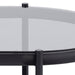 Bayonne Oval Coffee Table with Smoked Glass Top