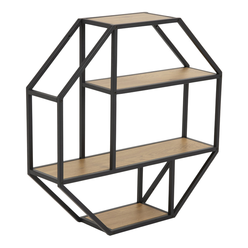 Seaford Octagonal Metal Wall Shelf