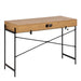 Angus Office Desk with Sliding Door in Oak & Black