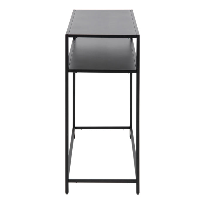Newcastle Console Table with Open Shelf in Matt Black
