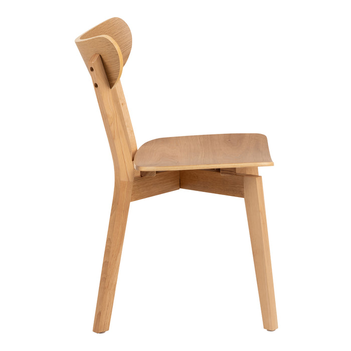 Roxby Round Dining Table in Oak 140x76cm Included 4 Roxby Dining Chairs in Oak