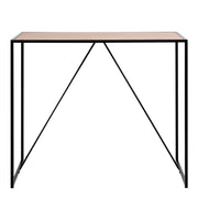 Seaford Black Metal Bar Table with Oak Top