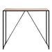 Seaford Black Metal Bar Table with Oak Top