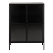 Newcastle Low 2 Door Display Cabinet in Matt Black
