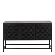 Newcastle 3 Door Raised Sideboard in Matt Black