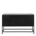 Newcastle 3 Door Raised Sideboard in Matt Black
