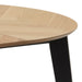 Georgetown Round Dining Table in Oak & Black