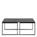 Infinity Square/Coffee Table Setin Matt Black Set of 3