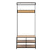 Seaford Clothes Rack with 3 Shelves in Black and Oak